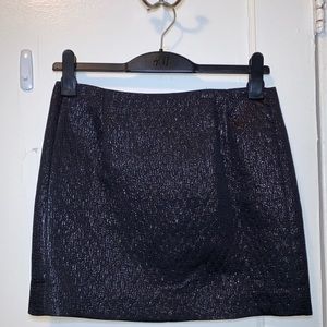 J. Crew Black Metallic Nori Jacquard Skirt Size 4